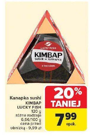 Kimbap z łososiem Lucky fish promocja