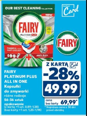 Tabletki do zmywarki lemon Fairy platinum plus promocja