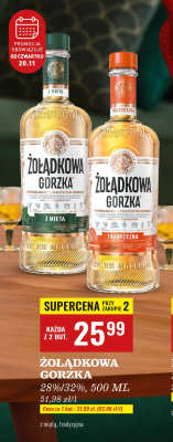 Likier Żołądkowa Gorzka z miętą, tradycyjna promocja w Biedronka