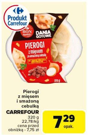 Pierogi z mięsem ze smażoną cebulką Carrefour bon appetit! promocja w Carrefour