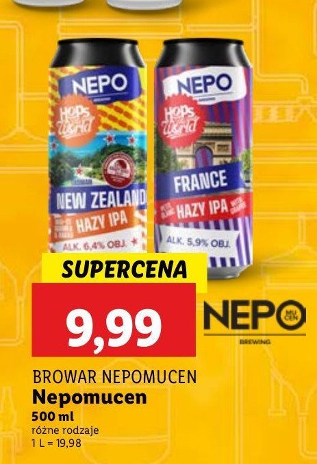 Piwo new zealand Nepomucen promocja w Lidl