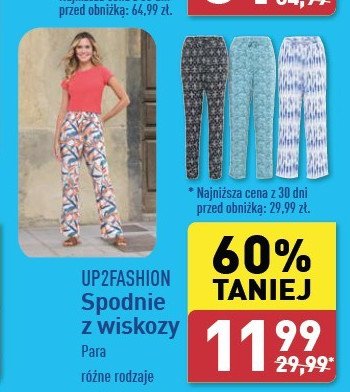 Spodnie damskie z wiskozy m-xl Up2fashion promocja