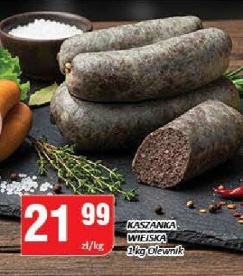 Kiełbasa kaszanka wiejska 1kg Olewnik promocja w Chorten