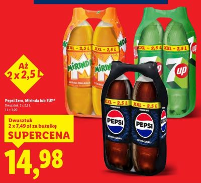 Napój Mirinda 2 x 2,5l promocja w Lidl