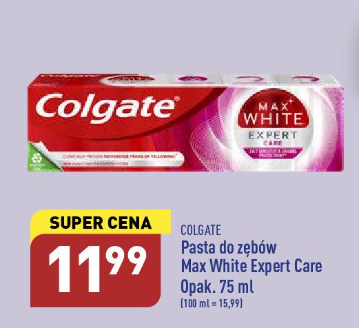 Pasta do zębów care Colgate max white expert promocja