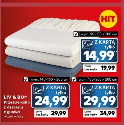 Prze艣cierad艂o z gumk膮 90-100 x 200 cm Liv & bo promocja