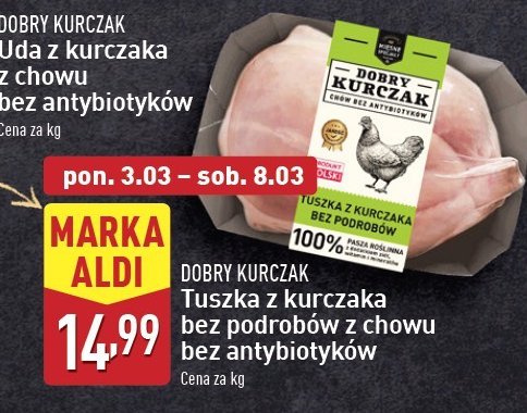 Tuszka z kurczaka bez podrobów Mięsne specjały zawsze świeże promocja w Aldi