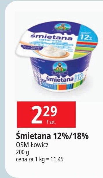 Śmietana 12 % Łowicz 1906 łowicka promocja