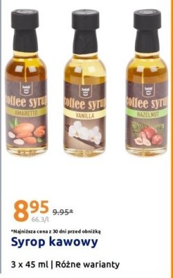 Syrop kawowy różne rodzaje 3x45 ml promocja w Action