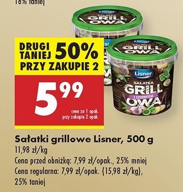 Sałatka grillowa z czosnkiem Lisner promocja