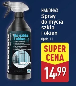 Płyn do szkła i okien Nanomax promocja w Aldi