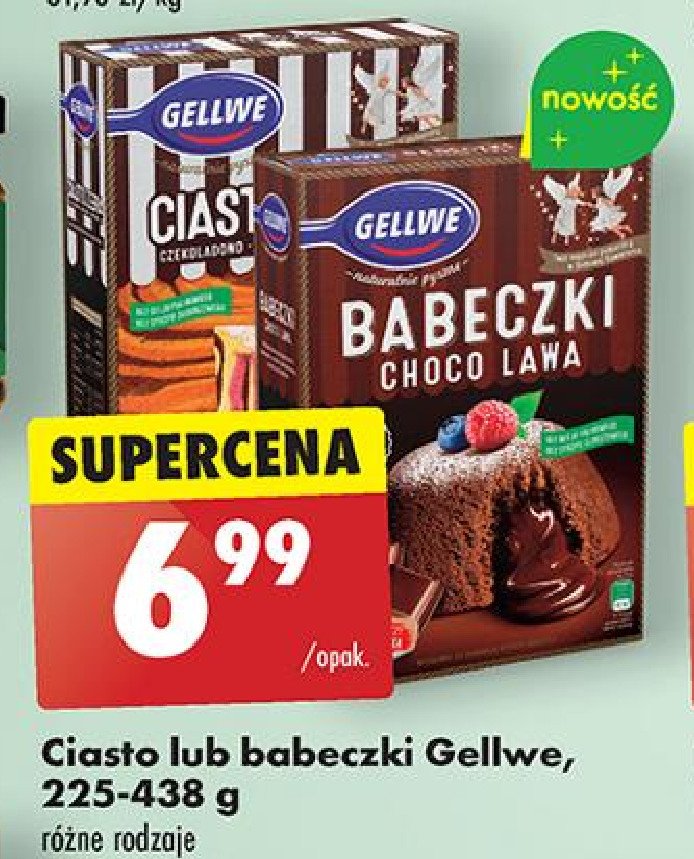 Babeczki choco lawa Gellwe promocja w Biedronka