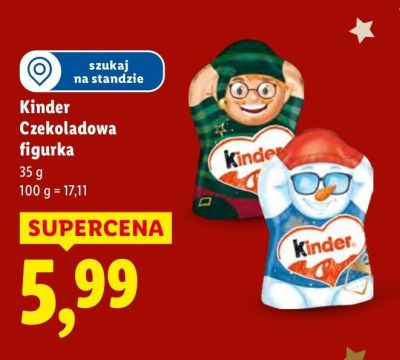 Czekolada Kinder Czekoladowa figurka promocja w Lidl