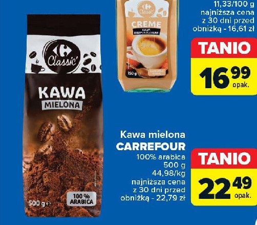 Kawa 100% arabica Carrefour promocja