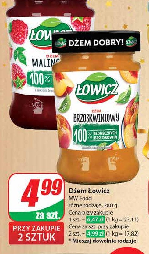 Dżem malinowy Łowicz promocja