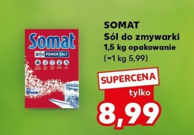 Sól do zmywarki SOMAT 1,5 kg promocja w Kaufland