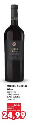Wino Michel Angelo czerwone półwytrawne promocja w Kaufland