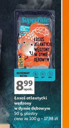 Łosoś atlantycki wędzony w dymie dębowym Superfisie promocja