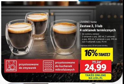 Szklanki termiczne 75 ml LIVARNO HOME promocja