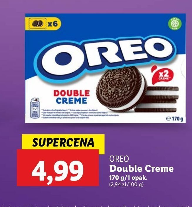 Ciastka double crema Oreo promocja w Lidl