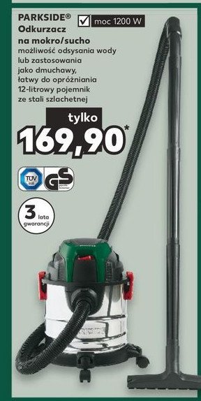 Odkurzacz warsztatowy Parkside promocja