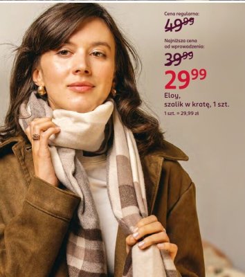 Szalik w kratę Etoy promocja w Rossmann