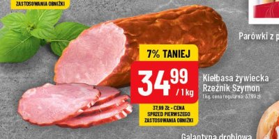 Kiełbasa zywiecka Rzeźnik szymon poleca promocja
