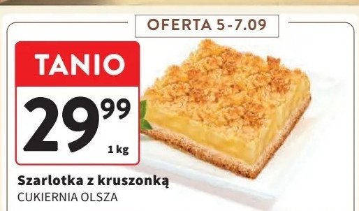 Szarlotka z kruszonką Olsza promocja