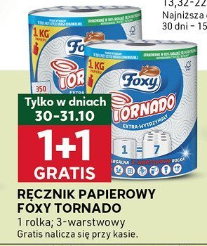 Ręcznik papierowy Foxy Tornado promocja w Stokrotka