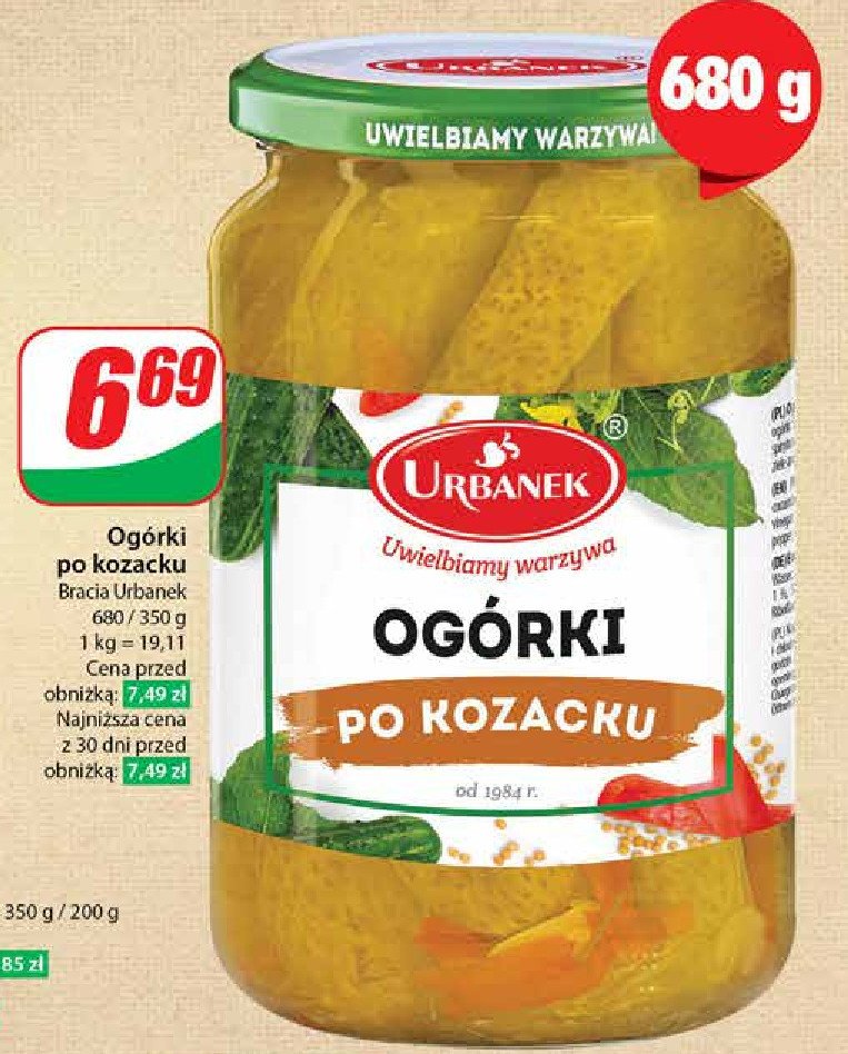 Ogorki kozackie Urbanek promocja