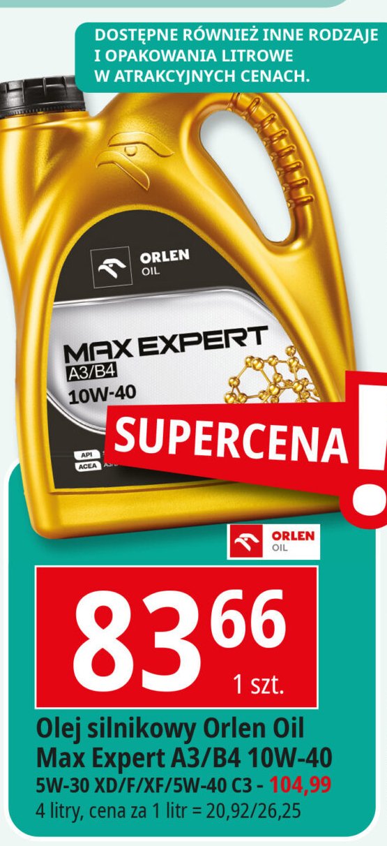 Olej silnikowy max expert 5w-30 f Orlen oil promocja w Carrefour