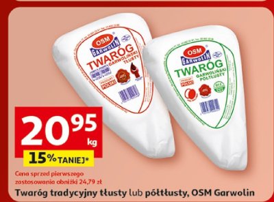 Twaróg tradycyjny tłusty lub półtłusty OSM Garwolin promocja w Auchan