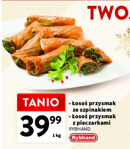 Roladki 艂ososiowe z pieczarkami Rybhand promocja