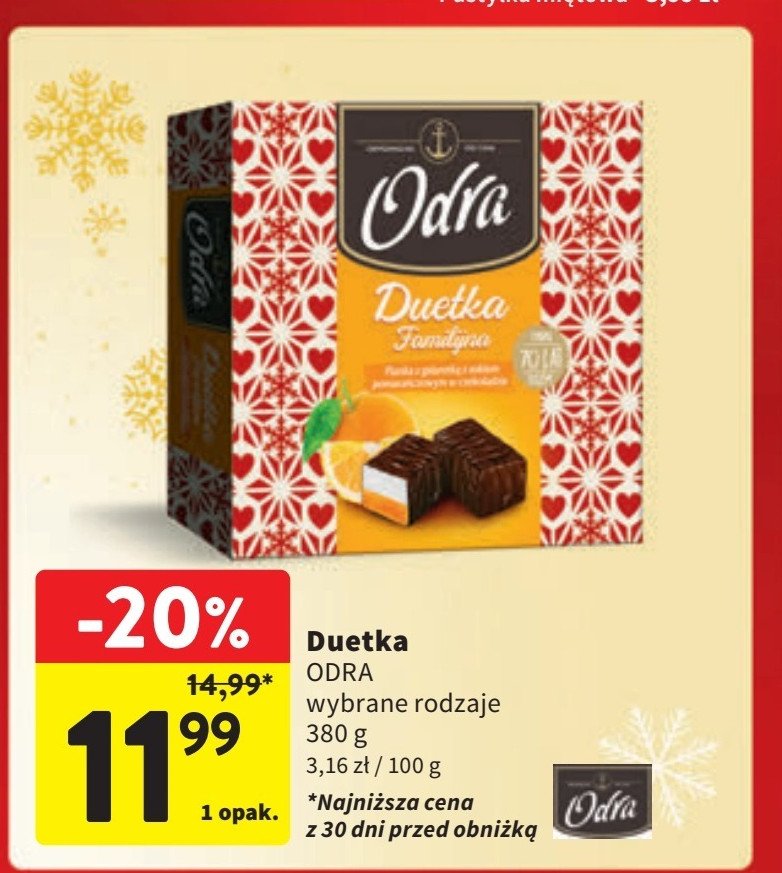 Duetka pomarańczowa Odra opolanki promocja w Intermarche