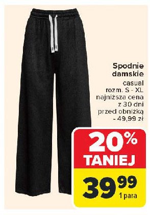 Spodnie damskie casual rozm. s-xl promocja w Carrefour Market