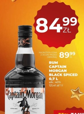 Rum Captain Morgan Black Spiced 0,7 L promocja w Duży Ben