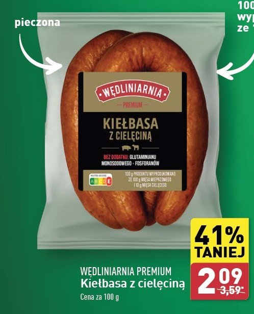 Kiełbasa z cielęciną Wędliniarnia premium promocja