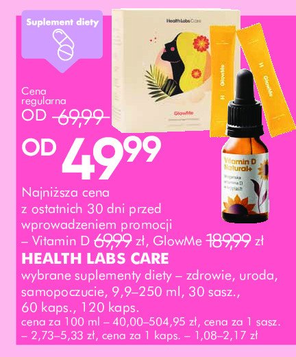 Suplement diety HEALTH LABS 4HER GLOWME promocja w Super-Pharm