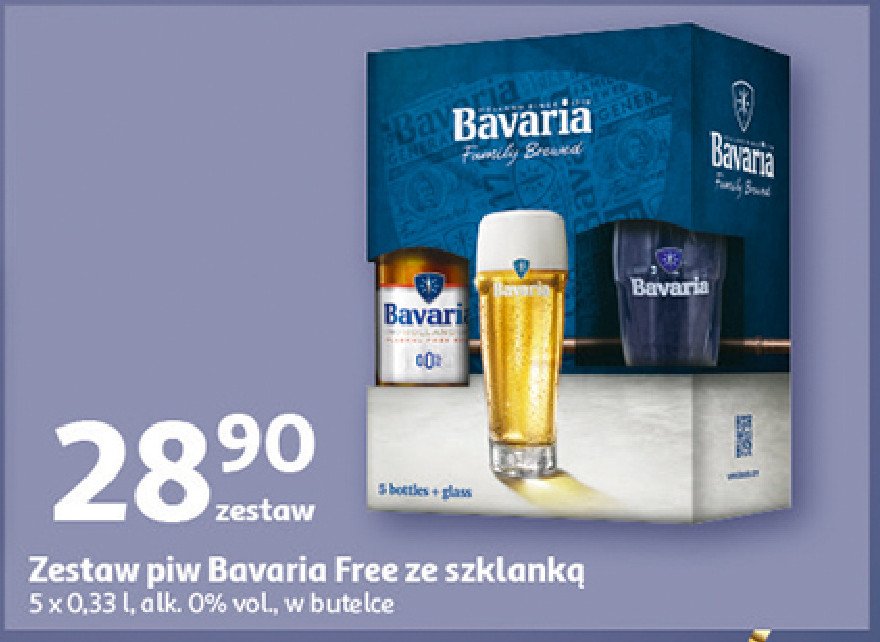 Piwo + szklanka Bavaria 0.0% promocja