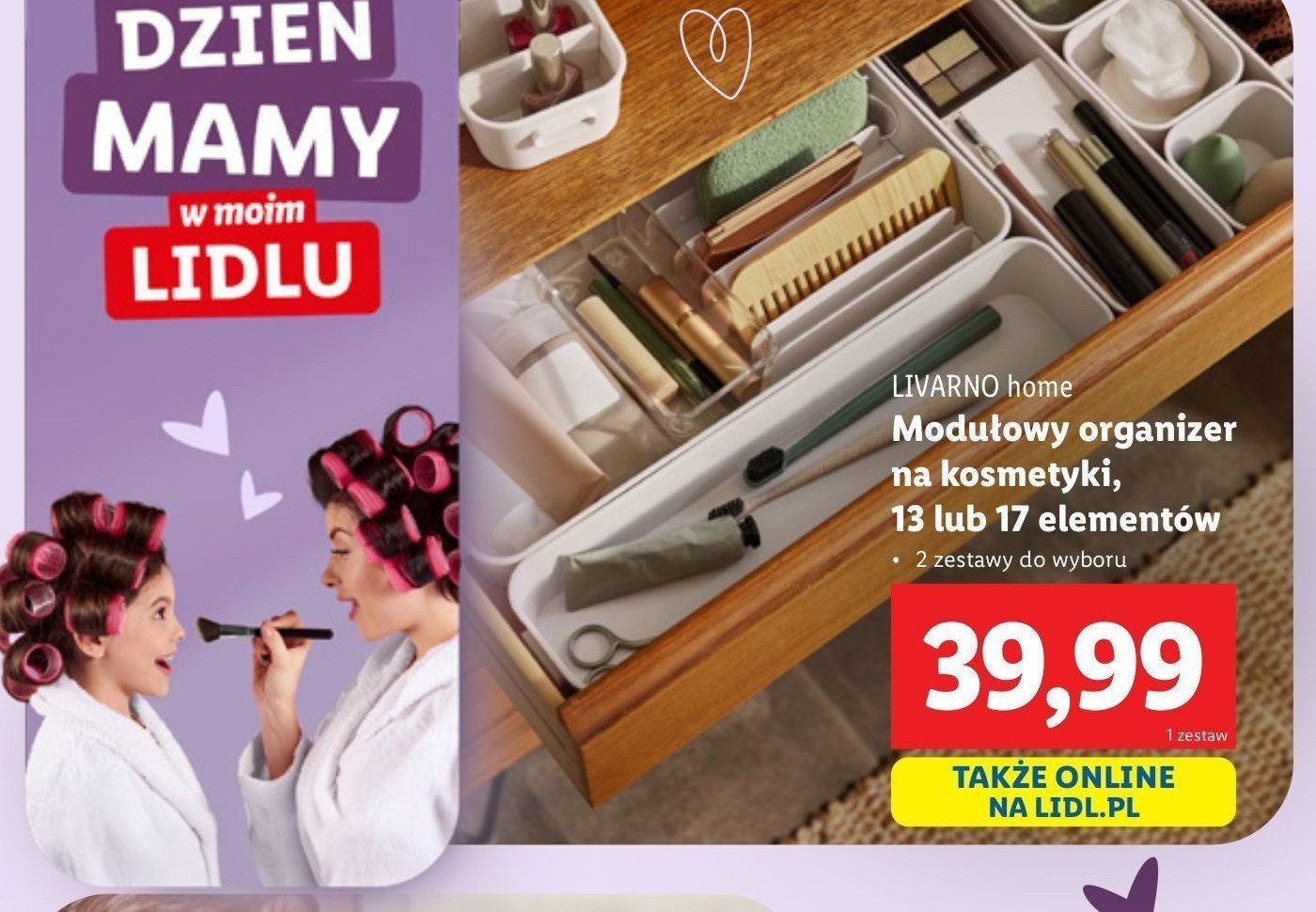 Modu艂owy organizer na kosmetyki LIVARNO HOME promocja