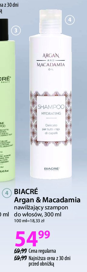 Szampon argan & macadamia Biacre source of beauty promocja