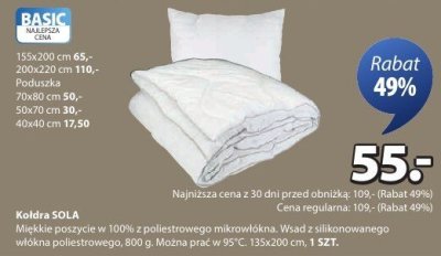 Kołdra SOLA promocja w Jysk