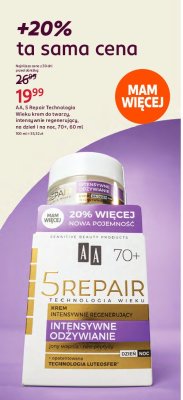 Bogaty krem wzmacniaj膮cy 70+ intensywne od偶ywianie Aa promocja