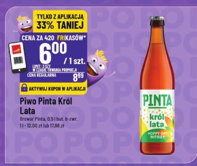 Piwo Pinta Król Lata Browar Pinta promocja w POLOmarket