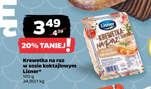 Krewetki w sosie rokitnikowym Lisner krewetka na raz promocja w Netto