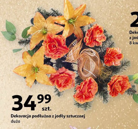 Dekoracja podłużna z jodły sztucznej promocja