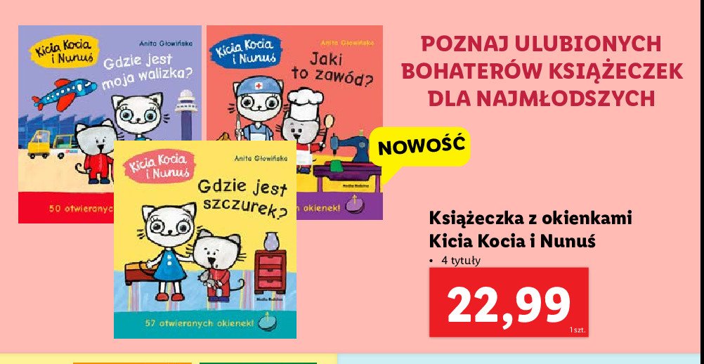 Anita głowińska "kicia kocia i nunuś gdzie jest szczurek" promocja