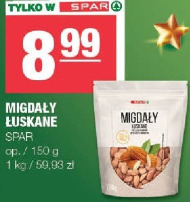 Migdały łuskane SPAR promocja w SPAR