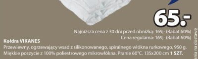 Kołdra VIKANES promocja w Jysk