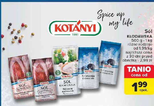 Sól różowa natiralna drobnoziarnista z kopalni w kłodawie Kotanyi promocja
